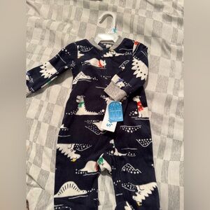 Carter's Black Dinosaur Footie Pajamas